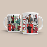 Tiger Woods PGA Golf Iconic GOAT Moments 3D Doodle Art - 11oz Ceramic Mug
